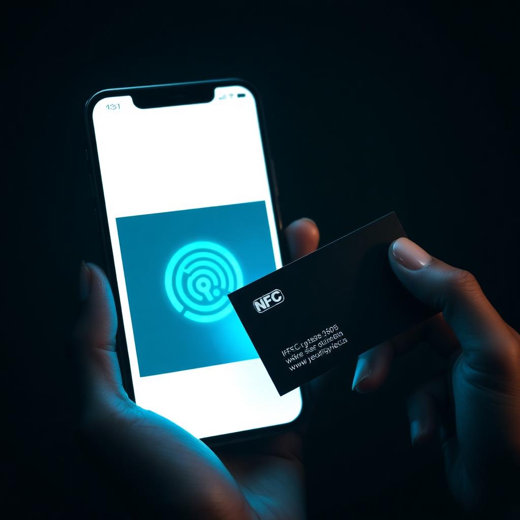 Smartphone scannant une carte NFC Wolof Card Pro